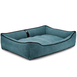 Лежак ліжко для собак всіх порід EGO Bosyak Soft XL 110x85 Синій (лежанка для великих собак 20-27 кг)