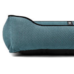 Лежак ліжко для собак всіх порід EGO Bosyak Soft XL 110x85 Синій (лежанка для великих собак 20-27 кг)