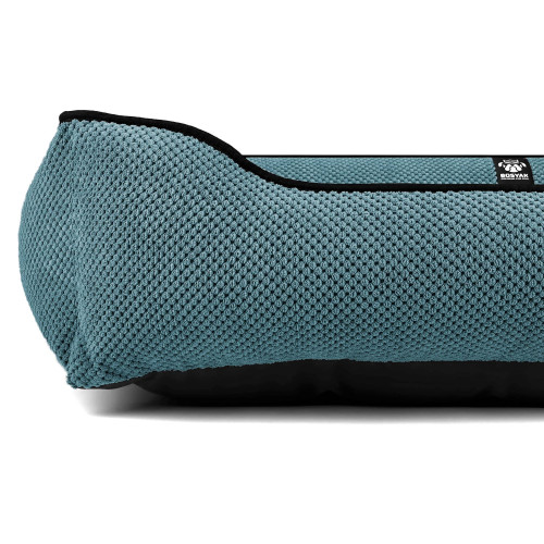 Лежак ліжко для собак всіх порід EGO Bosyak Soft XL 110x85 Синій (лежанка для великих собак 20-27 кг)