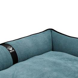Лежак ліжко для собак всіх порід EGO Bosyak Soft XL 110x85 Синій (лежанка для великих собак 20-27 кг)