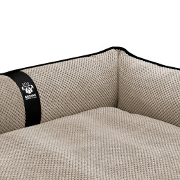 Лежак ліжко для собак всіх порід EGO Bosyak Soft L 95x80 Бежевий (лежанка для середніх собак 12-20 кг)