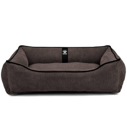 Лежак ліжко для собак всіх порід EGO Bosyak Soft L 95x80 Коричневий (лежанка для середніх собак 12-20 кг)