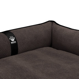 Лежак ліжко для собак всіх порід EGO Bosyak Soft L 95x80 Коричневий (лежанка для середніх собак 12-20 кг)