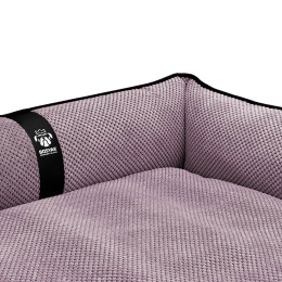 Лежак ліжко для собак всіх порід EGO Bosyak Soft L 95x80 Рожевий (лежанка для середніх собак 12-20 кг)