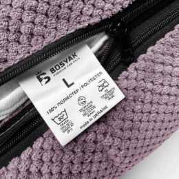 Лежак ліжко для собак всіх порід EGO Bosyak Soft L 95x80 Рожевий (лежанка для середніх собак 12-20 кг)