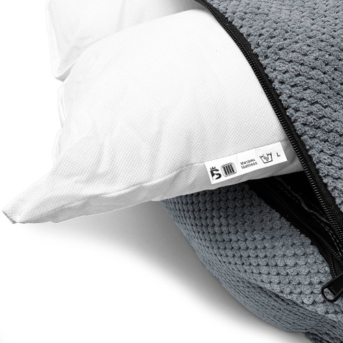 Лежак ліжко для собак всіх порід EGO Bosyak Soft L 95x80 Сірий (лежанка для середніх собак 12-20 кг)