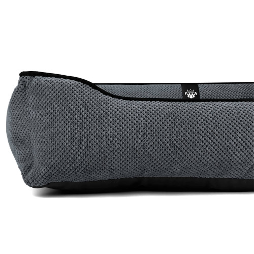 Лежак ліжко для собак всіх порід EGO Bosyak Soft L 95x80 Сірий (лежанка для середніх собак 12-20 кг)