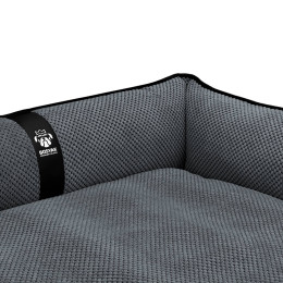 Лежак ліжко для собак всіх порід EGO Bosyak Soft L 95x80 Сірий (лежанка для середніх собак 12-20 кг)