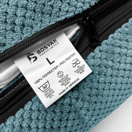 Лежак ліжко для собак всіх порід EGO Bosyak Soft L 95x80 Синій (лежанка для середніх собак 12-20 кг)