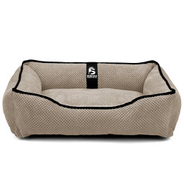 Лежак ліжко для собак та котів EGO Bosyak Soft S 65x55 Бежевий (лежанка для котиків та собак 4-6 кг)