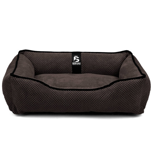 Лежак ліжко для собак та котів EGO Bosyak Soft S 65x55 Коричневий (лежанка для котиків та собак 4-6 кг)