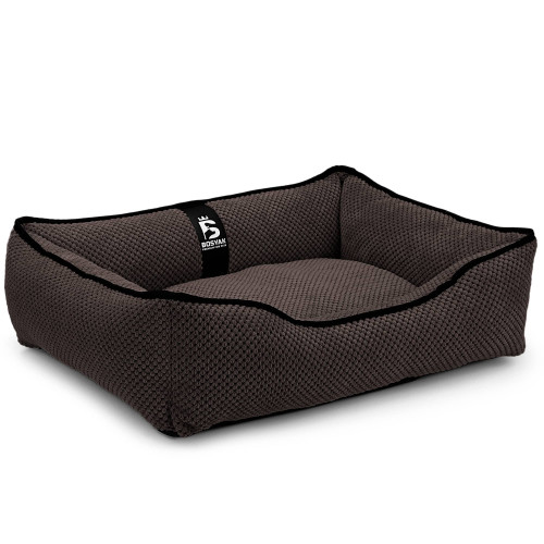 Лежак ліжко для собак та котів EGO Bosyak Soft S 65x55 Коричневий (лежанка для котиків та собак 4-6 кг)