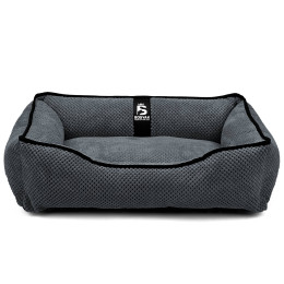 Лежак ліжко для собак та котів EGO Bosyak Soft S 65x55 Сірий (лежанка для котиків та собак 4-6 кг)