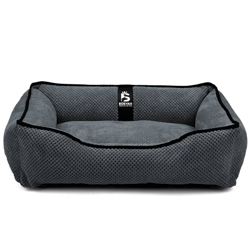 Лежак ліжко для собак та котів EGO Bosyak Soft S 65x55 Сірий (лежанка для котиків та собак 4-6 кг)