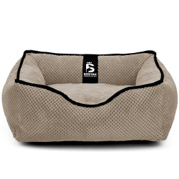 Лежак ліжко для собак та котів EGO Bosyak Soft XS 50x45 Бежевий (лежанка для котиків та собак до 4 кг)