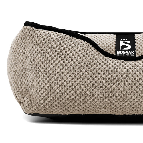 Лежак ліжко для собак та котів EGO Bosyak Soft XS 50x45 Бежевий (лежанка для котиків та собак до 4 кг)