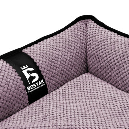 Лежак ліжко для собак та котів EGO Bosyak Soft XS 50x45 Рожевий (лежанка для котиків та собак до 4 кг)