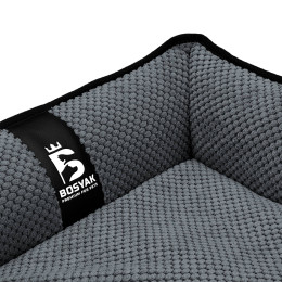 Лежак ліжко для собак та котів EGO Bosyak Soft XS 50x45 Сірий (лежанка для котиків та собак до 4 кг)