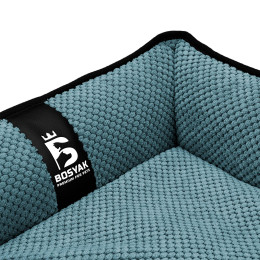 Лежак ліжко для собак та котів EGO Bosyak Soft XS 50x45 Синій (лежанка для котиків та собак до 4 кг)