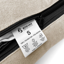 Лежак ліжко для собак та котів EGO Bosyak Велюр Touch S 65x55 Бежевий (лежанка для котиків та собак 4-6 кг)