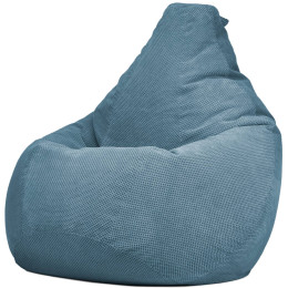 Крісло Мішок Груша Велюр Soft Великий Блакитний