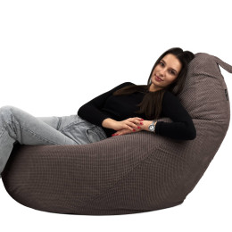 Крісло Мішок Груша Велюр Soft Великий Коричневий