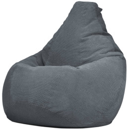 Крісло Мішок Груша Велюр Soft Великий Сірий