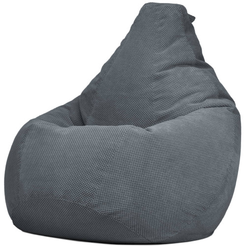 Крісло Мішок Груша Велюр Soft Великий Сірий
