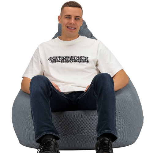 Крісло Мішок Груша Велюр Soft Великий Сірий