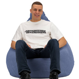 Крісло Мішок Груша Велюр Soft Великий Синій