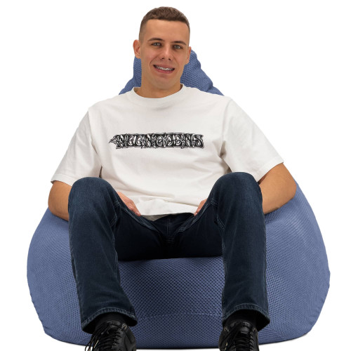 Крісло Мішок Груша Велюр Soft Великий Синій