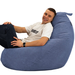 Крісло Мішок Груша Велюр Soft Великий Синій