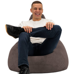 Крісло Мішок Груша Велюр Soft Стандарт+ Коричневий