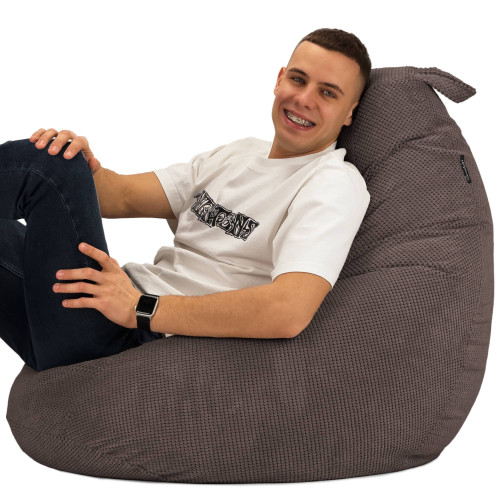 Крісло Мішок Груша Велюр Soft Стандарт+ Коричневий