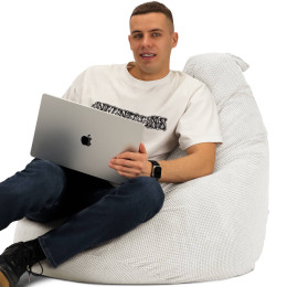 Крісло Мішок Груша Велюр Soft Стандарт+ Молочний