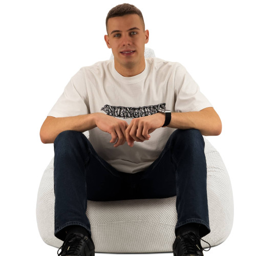 Крісло Мішок Груша Велюр Soft Стандарт+ Молочний