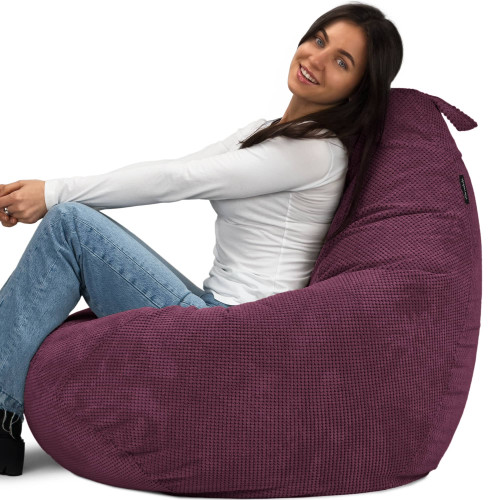 Крісло Мішок Груша Велюр Soft Стандарт+ Бузковий