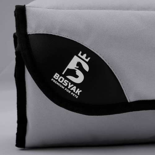 Килимок лежак для собак OUT Bosyak Waterproof L 105х70 Сірий (собачий килимок підстилка для прогулянок)