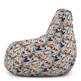 Крісло Мішок Груша з Принтом Ромби №1 Великий