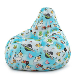 Крісло Мішок Груша з Принтом Angry birds Великий