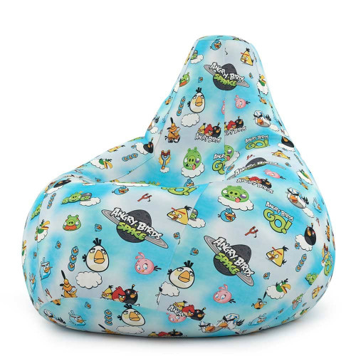 Кресло Мешок Груша с Принтом Angry birds Большой