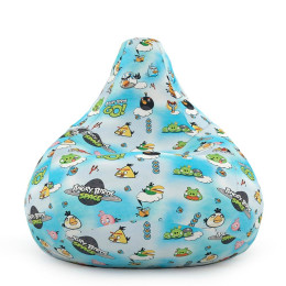 Крісло Мішок Груша з Принтом Angry birds Стандарт+